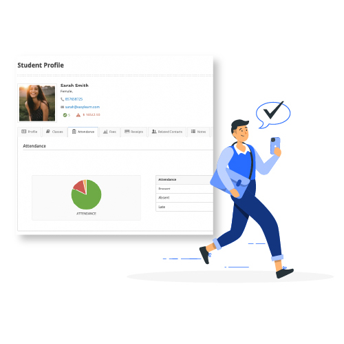 Managing attendance from a phone or tablet.